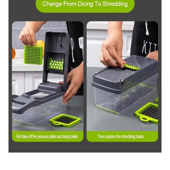 16 In One Multi-Function Gray Vegetable Chopper - Picture 8 of 13